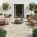 Ancient Castle Travertine Paver 12x12 Tumbled 1.25 inch — Courtyard paving