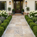 Ancient Castle Travertine Paver - Tumbled 16x16 1.25 inch — Front Yard walkway