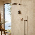Ancient Castle Travertine Tile 6x12 Tumbled — Bathroom shower wall