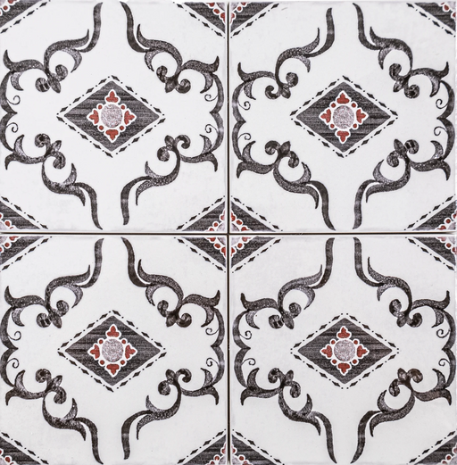 Andratx Dragonera Charcoal 6x6 Glossy Porcelain Tile