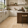Angelica Gold 12x24 Honed Travertine Tile — Kitchen floor