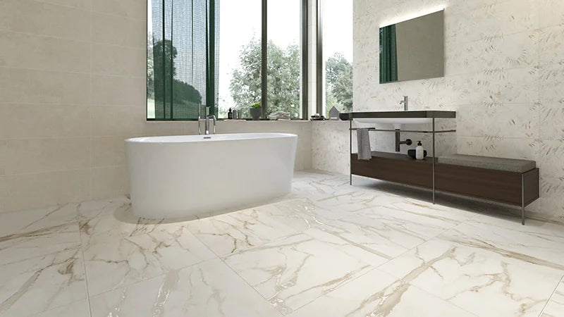 Angelo Silk Shimmer Gold 24x24 Floor and Wall Porcelain Tile