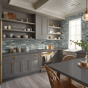 Angora Basketweave Pattern Polished 0.38 Inch Marble Mosaic Tile