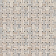 Angora Basketweave Pattern Polished 0.38 Inch Marble Mosaic Tile