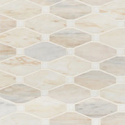 Angora Elongated Octagon Misc. Polished 0.38 Inch Marble Mosaic Tile