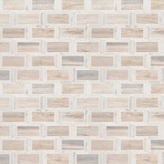 Angora Framework Pattern Polished 0.38 Inch Marble Mosaic Tile