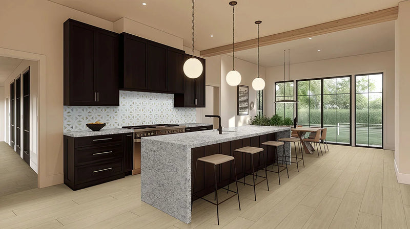 Angora Geometric Pattern Polished 0.38 Inch Marble Mosaic Tile