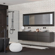 Angora Geometric Pattern Polished 0.38 Inch Marble Mosaic Tile