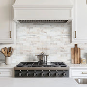 Angora Subway 2x6 Polished 0.38 Inch Marble Tile