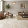 Ankara 18x18 Filled & Honed Travertine Tile — Family Room floor