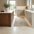 Ankara 18x18 Filled & Honed Travertine Tile — Kitchen floor