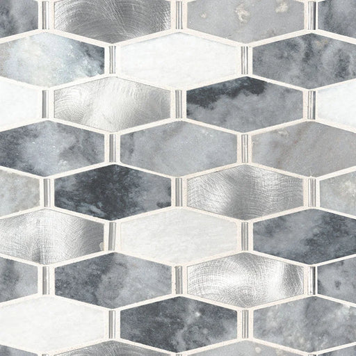 Ankara Metal Stone Misc. 0.24 Inch Glass Blend Mosaic Tile