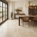 Antalya 18x18 Filled & Honed Travertine Tile — Living Room floor