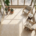 Antalya 18x18 Filled & Honed Travertine Tile — Sunroom floor