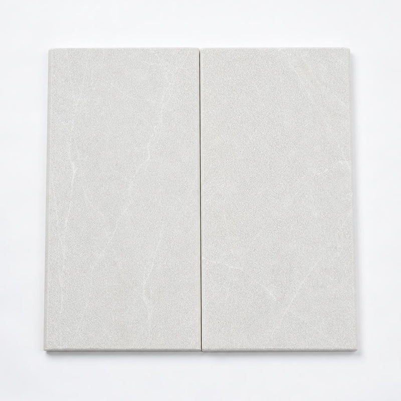 Antalya Cream Marble Leather (Sandblasted & Brushed) 12 x 24 x 1.25 Bullnose Coping 12x24 close-up