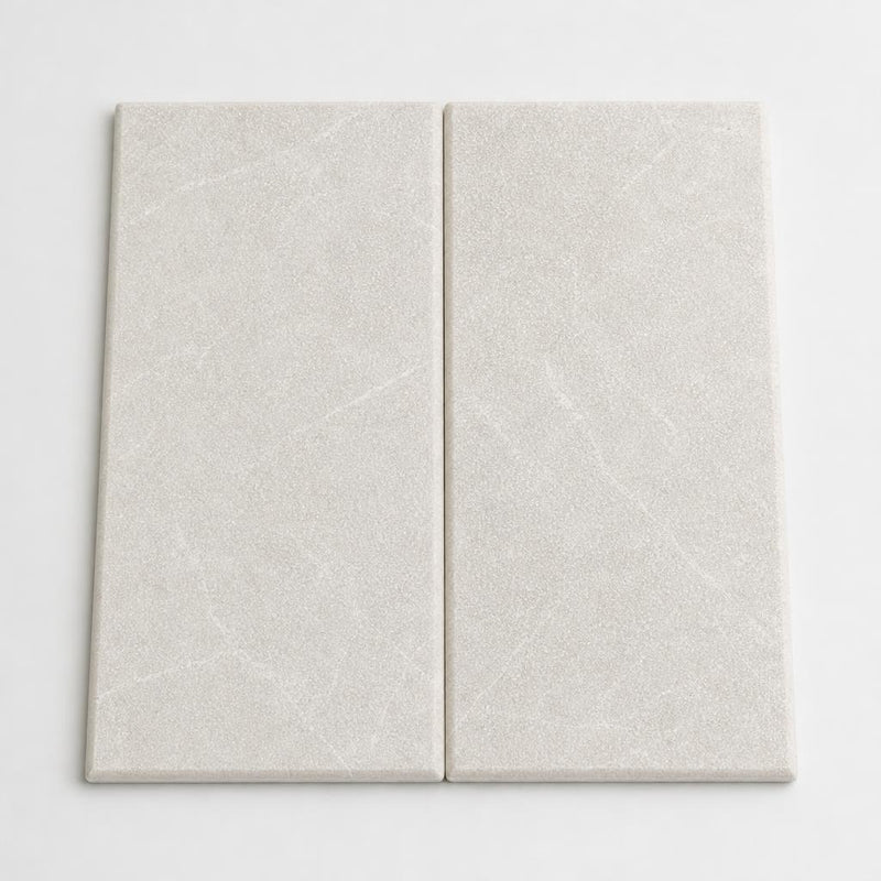 Antalya Cream Marble Leather (Sandblasted & Brushed) 12 x 24 x 2 Bullnose Coping 12x24 close-up