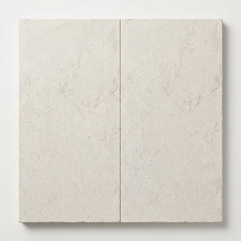 Antalya Cream Marble Leather (Sandblasted & Brushed) 12 x 24 x 2 Double Modern Coping 12x24 close-up