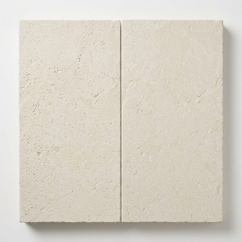 Antalya Cream Marble Leather (Sandblasted & Brushed) 12 x 24 x 2 Modern Coping 12x24 close-up