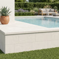 Antalya Cream Marble Leather (Sandblasted & Brushed) 12 x 24 x 2 Modern Coping 12x24 pool coping — Swimming Pool raised bond beam cap