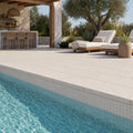 Antalya Cream Marble Leather (Sandblasted & Brushed) 16 x 24 x 1.25 Bullnose Coping 16x24 pool coping — Swimming Pool pool edge drop-face coping