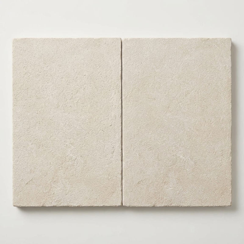 Antalya Cream Marble Leather (Sandblasted & Brushed) 16 x 24 x 1.25 Paver 16x24 close-up