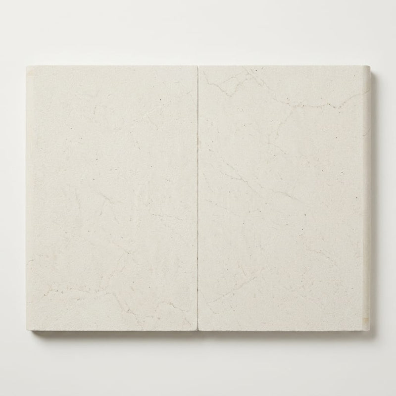 Antalya Cream Marble Leather (Sandblasted & Brushed) 16 x 24 x 2 Bullnose Coping 16x24 close-up