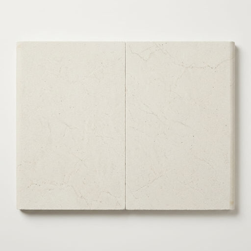Antalya Cream Marble Leather (Sandblasted & Brushed) 16 x 24 x 2 Bullnose Coping 16x24 close-up