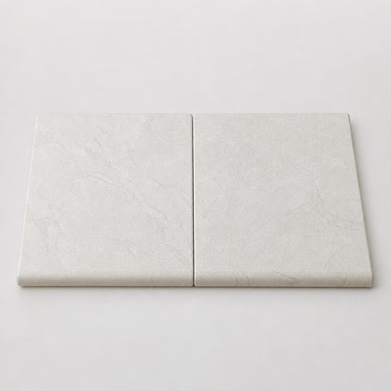 Antalya Cream Marble Leather (Sandblasted & Brushed) 16 x 24 x 2 Bullnose Coping 16x24 close-up
