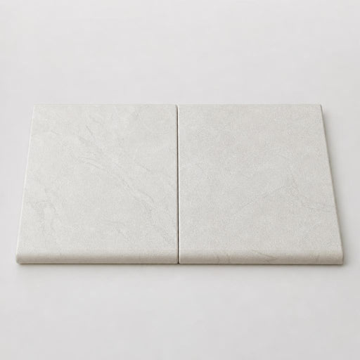 Antalya Cream Marble Leather (Sandblasted & Brushed) 16 x 24 x 2 Bullnose Coping 16x24 close-up