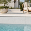 Antalya Cream Marble Leather (Sandblasted & Brushed) 16 x 24 x 2 Bullnose Coping 16x24 pool coping — Swimming Pool remodel pool edge
