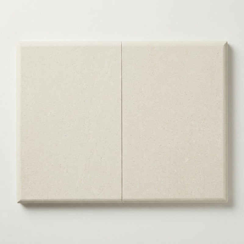 Antalya Cream Marble Leather (Sandblasted & Brushed) 16 x 24 x 2 Double Bullnose Coping 16x24 close-up