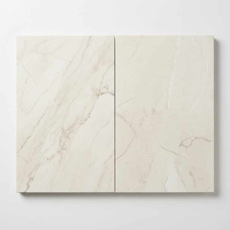 Antalya Cream Marble Leather (Sandblasted & Brushed) 16 x 24 x 2 Modern Coping 16x24 close-up