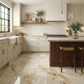 Antico Onyx 12x24 Filled & Polished Travertine Tile — Kitchen floor