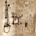 Antico Onyx 3x6 Tumbled Travertine Tile — Bathroom shower wall