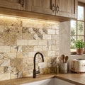 Antico Onyx 3x6 Tumbled Travertine Tile — Kitchen backsplash