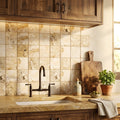 Antico Onyx 4x4 Tumbled Travertine Tile — Kitchen backsplash