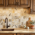 Antico Onyx 6x6 Tumbled Travertine Tile — Kitchen backsplash