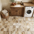 Antico Onyx 6x6 Tumbled Travertine Tile — Laundry Room floor