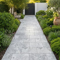 Antico Silver Travertine Paver 16x24 Tumbled 1.25 inch — Garden path