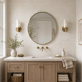 Antique Botticino 3x6 Tumbled Marble Tile — Bathroom wall