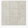 Antique Botticino 4x4 Tumbled Marble Tile close-up