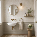Antique Botticino 4x4 Tumbled Marble Tile — Powder Room wall