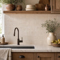 Antique Classico 6x6 Tumbled Travertine Tile — Kitchen backsplash
