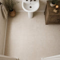 Antique Classico 6x6 Tumbled Travertine Tile — Powder Room floor