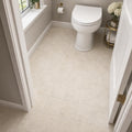 Antique Crema Marfil 6x6 Tumbled Marble Tile — Bathroom floor