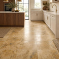 Antique Gold Travertine Tile 18x18 Filled, Honed — Kitchen floor