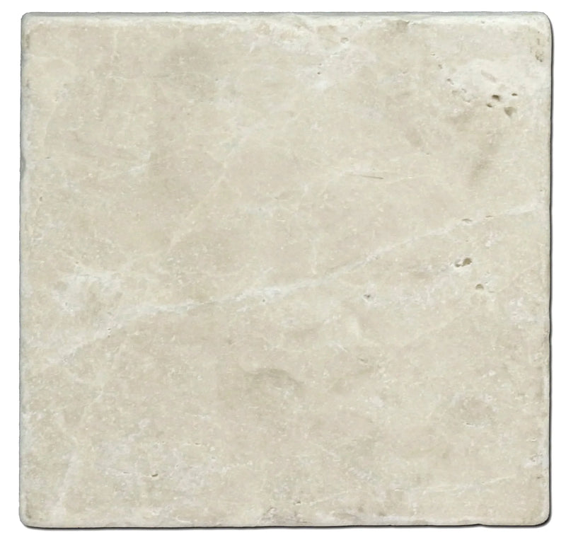 Antique Crema Marfil 6x6 Tumbled Marble Tile