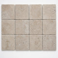 Antique Noce 6x6 Tumbled Travertine Tile close-up