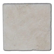 Antique Ivory 6x6 Tumbled Travertine Tile