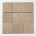 Antique Travertine Noce 12x12 Tumbled Tile close-up